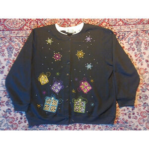 Shenanigans Snowflake Christmas Sweater Vintage 90s XL